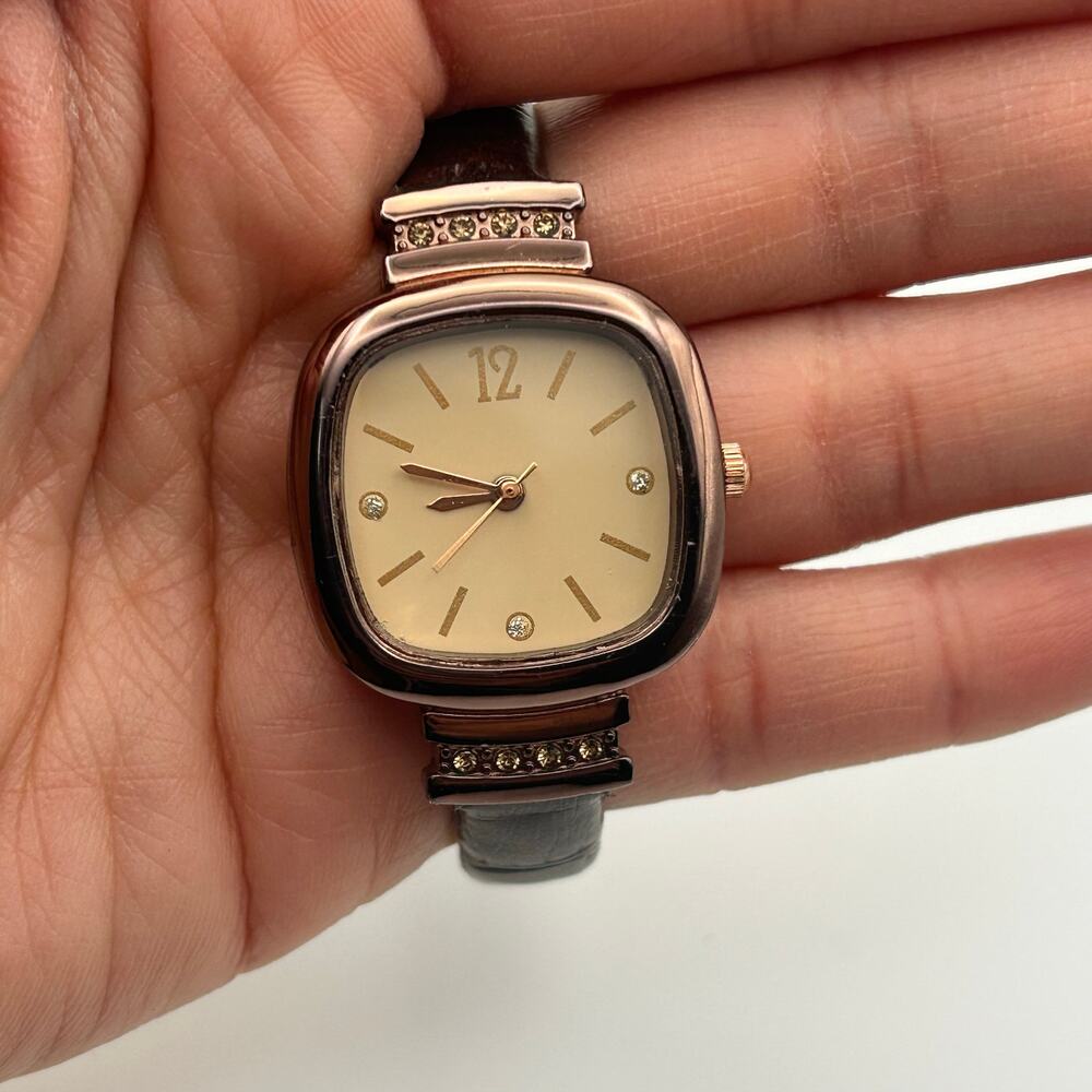 Mreurio Metallic Brown Women’s Minimalist Watch New Battery - Picture 7 of 8